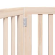 Сгъваема порта за кучета, 2 панела, 160 см, тополово дърво