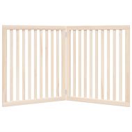 Сгъваема преграда за кучета 2 панела 160 см тополово дърво