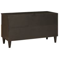 ТВ шкаф с рафт Черен и златен 80 x 33 x 46 см Инженерно дърво