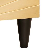 ТВ шкаф с рафт Черен и златен 80 x 33 x 46 см Инженерно дърво