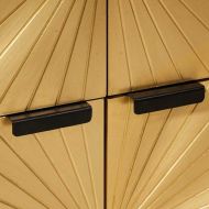 Страничен шкаф със съхранение Черен и златен 60 x 33.5 x 75 см