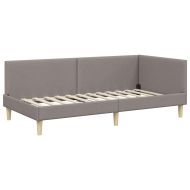 Ъглова рамка за легло с таблото Таупе 100 см x 200 см Кадифе