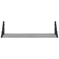 Стенни рафтове, 2 бр, сив сонома, 60x15x15,5 см