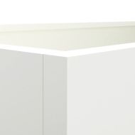 Кашпа, бяла, 62x30x29 см, стомана