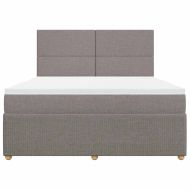 Боксспринг легло с матрак, таупе, 180x200 см, плат