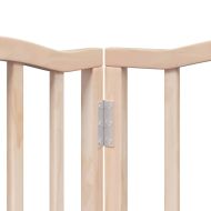 Сгъваема преграда за кучета с врата 9 панела 450 см топола