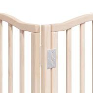 Сгъваема преграда за кучета с врата 12 панела 600 см топола