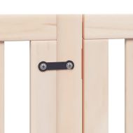 Сгъваема преграда за кучета с врата 9 панела 450 см топола