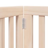 Сгъваема преграда за кучета с врата 9 панела 450 см топола