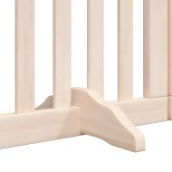 Сгъваема преграда за кучета с врата 12 панела 600 см топола