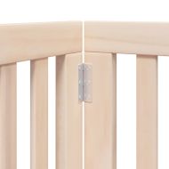 Сгъваема преграда за кучета с врата 15 панела 750 см топола