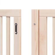 Сгъваема преграда за кучета с врата 15 панела 750 см топола