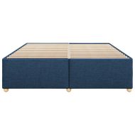 Рамка за легло без матрак, синя, 180x200 см, плат