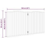 Сгъваема преграда за кучета 2 панела черна 160 см топола