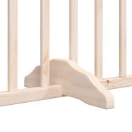 Сгъваема преграда за кучета с врата 4 панела 320 см топола