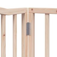 Сгъваема преграда за кучета с врата 4 панела 320 см топола