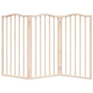 Сгъваема преграда за кучета 3 панела 150 см тополово дърво