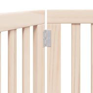 Сгъваема порта за кучета, 3 панела, 150 см, тополово дърво