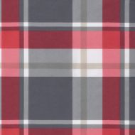 Възглавници за стол 6 бр червено каре 40x40x4 см Оксфорд плат