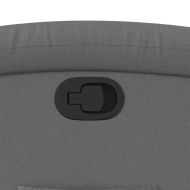 Фотьойл с регулируема облегалка, тъмносив, плат