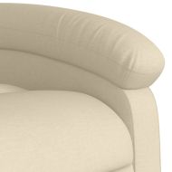 Кресло с регулируема облегалка, кремаво, плат