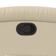 Кресло с регулируема облегалка, кремаво, плат