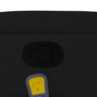 Масажен фотьойл с регулируема облегалка, черен, плат