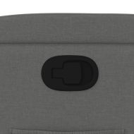 Фотьойл с регулируема облегалка, тъмносив, плат