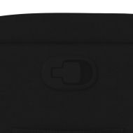 Фотьойл с регулируема облегалка, черен, плат