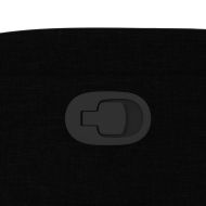 Фотьойл с регулируема облегалка, черен, плат