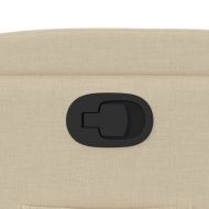 Кресло с регулируема облегалка, кремаво, плат