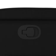 Фотьойл с регулируема облегалка, черен, изкуствена кожа