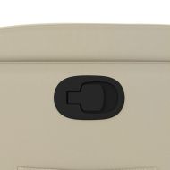 Кресло с регулируема облегалка, кремаво, изкуствена кожа