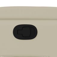 Кресло с регулируема облегалка, кремаво, изкуствена кожа