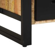 Комплект мебели за баня 2 pcs Кафяво Сурово мангоново дърво