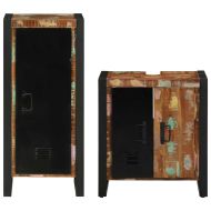 Комплект мебели за баня с рафт 2 pcs регенерирано дърво масив