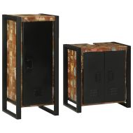 Комплект мебели за баня 2 pcs Солидна рециклирана дървесина