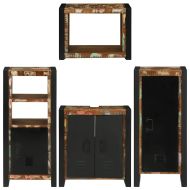 Комплект мебели за баня 4 pcs Солидна рециклирана дървесина
