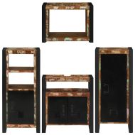 Комплект мебели за баня 4 pcs Солидна рециклирана дървесина