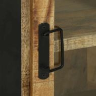 Комплект мебели за баня 4 pcs Кафяво Солидно мангово дърво