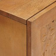 Комплект мебели за баня с рафт 2 pcs Кафяво Инженерно дърво