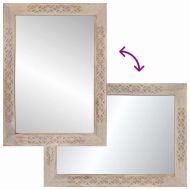 Комплект мебели за баня с рафт 2 pcs Бяло Инженерно дърво