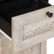 Комплект мебели за баня с чекмедже 4 pcs Бяло Инженерно дърво