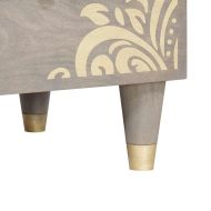 Комплект шкафове за баня 3 pcs Сив и златен 180 x 33 x 75 см