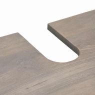 Комплект шкафове за баня 3 pcs Сив Солидно мангово дърво