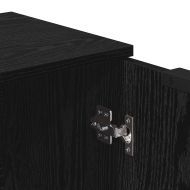 Служебен шкаф с чекмедже 3 pcs Черния дъб Инженерно дърво