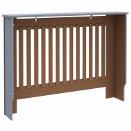 Калъф за радиатор 2 pcs Сив 112 x 19 x 81,5 см Инженерно дърво