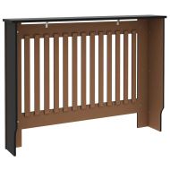 Калъф за радиатор 2 pcs Черно 112 x 19 x 81,5 см