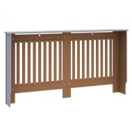 Калъф за радиатор 2 pcs Сив 152 x 19 x 81,5 см Инженерно дърво