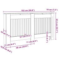 Калъф за радиатор 2 pcs Кафяво 152 x 19 x 81,5 см